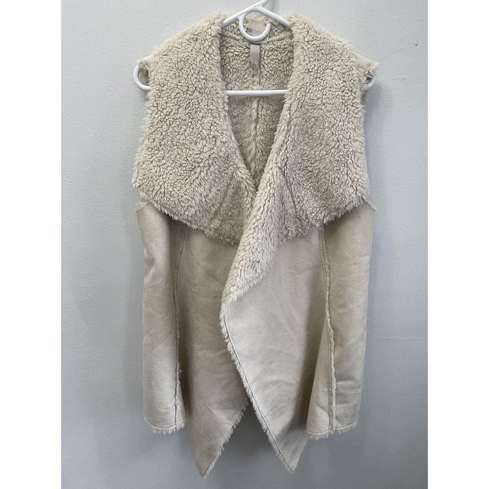 Knox Rose Open Cascade Vest Large Ivory White Western Boho